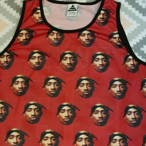 1991inc Tupac 2-Pac Head Print Mesh Tank Shirt Sz XXL Men - Picture 4 of 5
